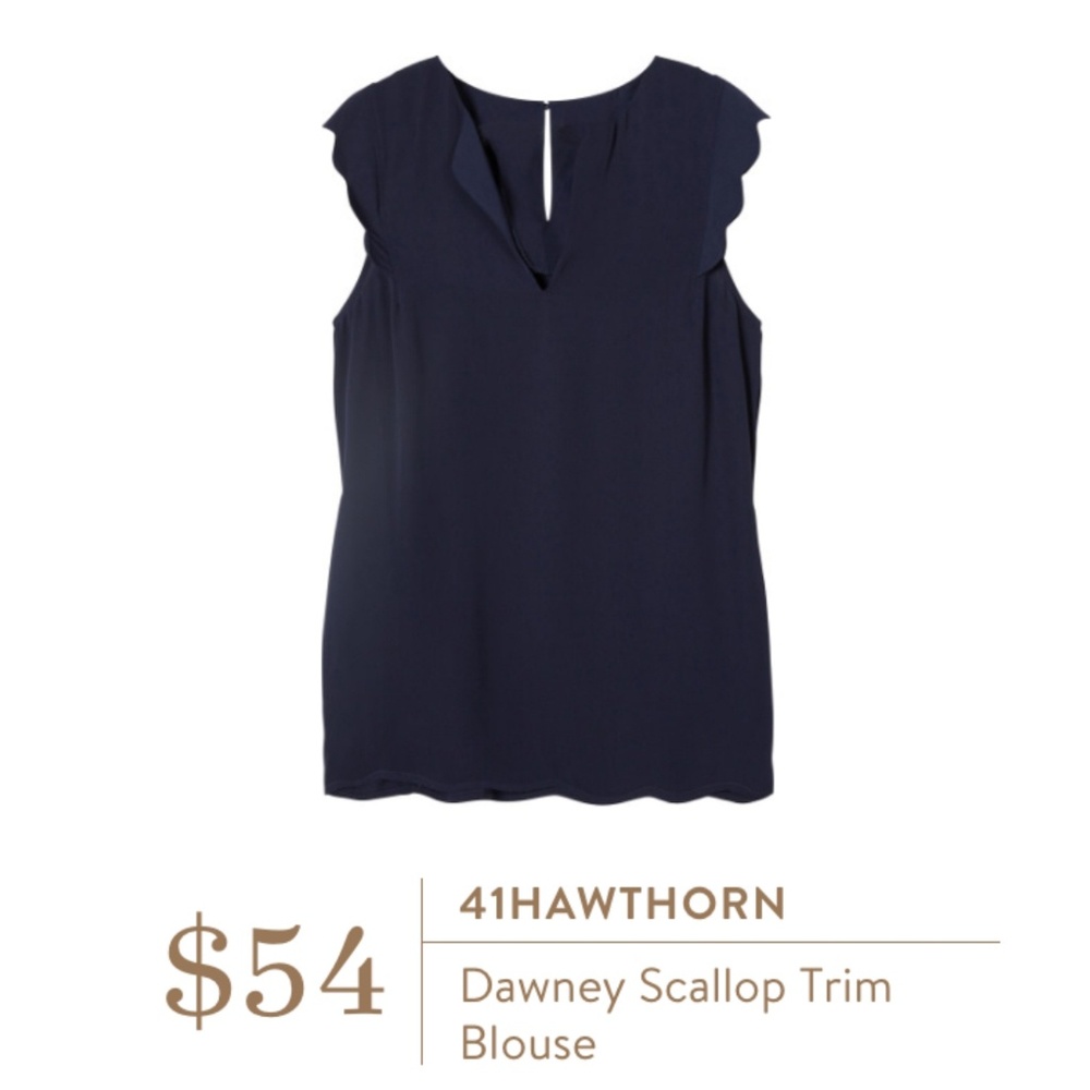 41 Hawthorn Scallop Trim Blouse